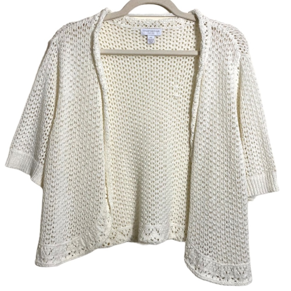 Charter Club Women’s Size Large Petite Knit Cardigan